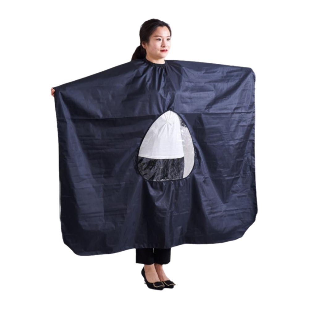 Adjustable Buckle Straps Transparent Window Visible Apron Hairdressing Gown Cape Home Use