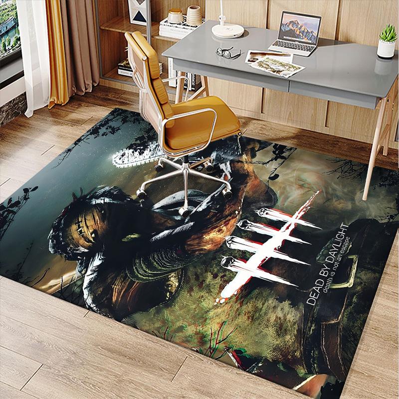 Dead Daylight Polyester Carpet, Soft Indoor Mat for Office Chair, Living Room, Computer Desk - Decorative Home Office Rug Design