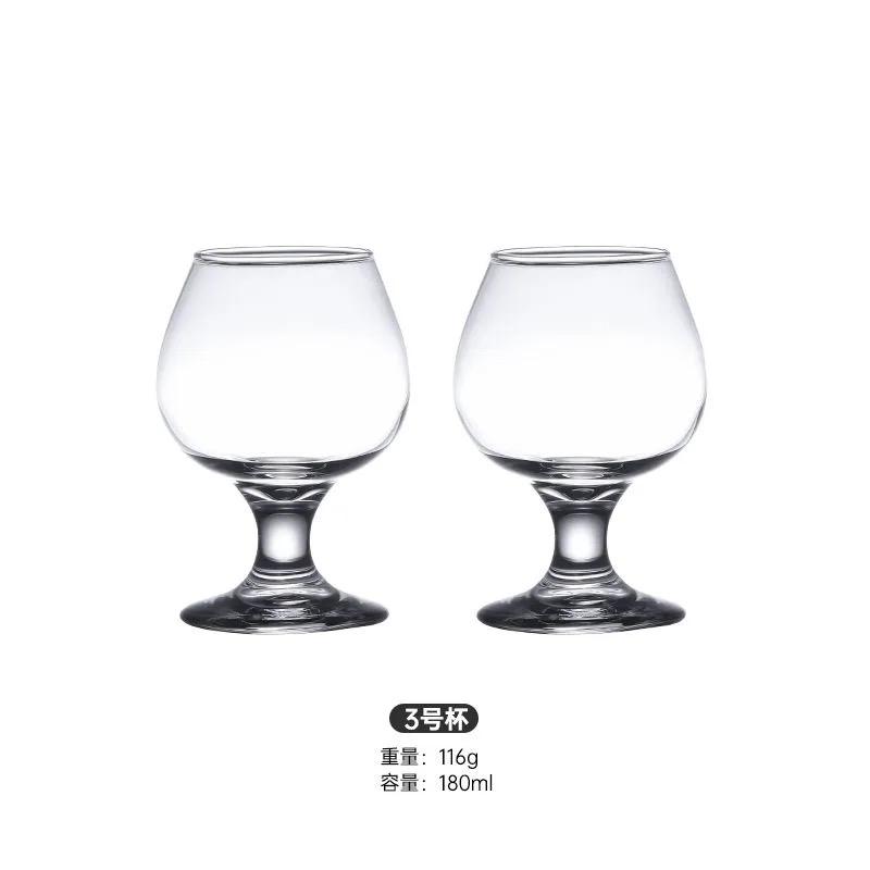 Brandy Glass Short Foot Baijiu Cup Whiskey -thickened Wine Glass Household Water Bottle Transparent Cup Bar Accessories