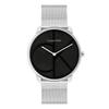 Quarz Uhr 40mm Schwarzes Zifferblatt 30M Wasserdicht Unisex Uhren 25300012