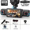 360° Dashcam Car Camera Recording Wifi Wireless Webcam Way Video Recorder 1080P 24 Parking 4 Channel Car Black Box