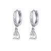 CRMYA Vintage Piercing Ear CZ Zircon Cross Earring Gold Silver Filled Drop Earrings For Women Hoop Earings Jewelry Wholesale