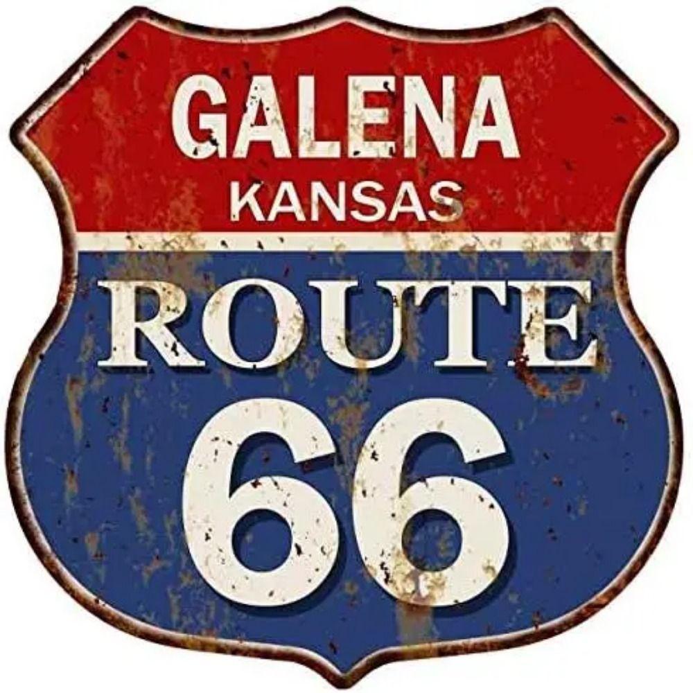 

Винтажная квадратная металлическая жестяная табличка Route 66 Декор для гаража, дома, бара 20x20 см