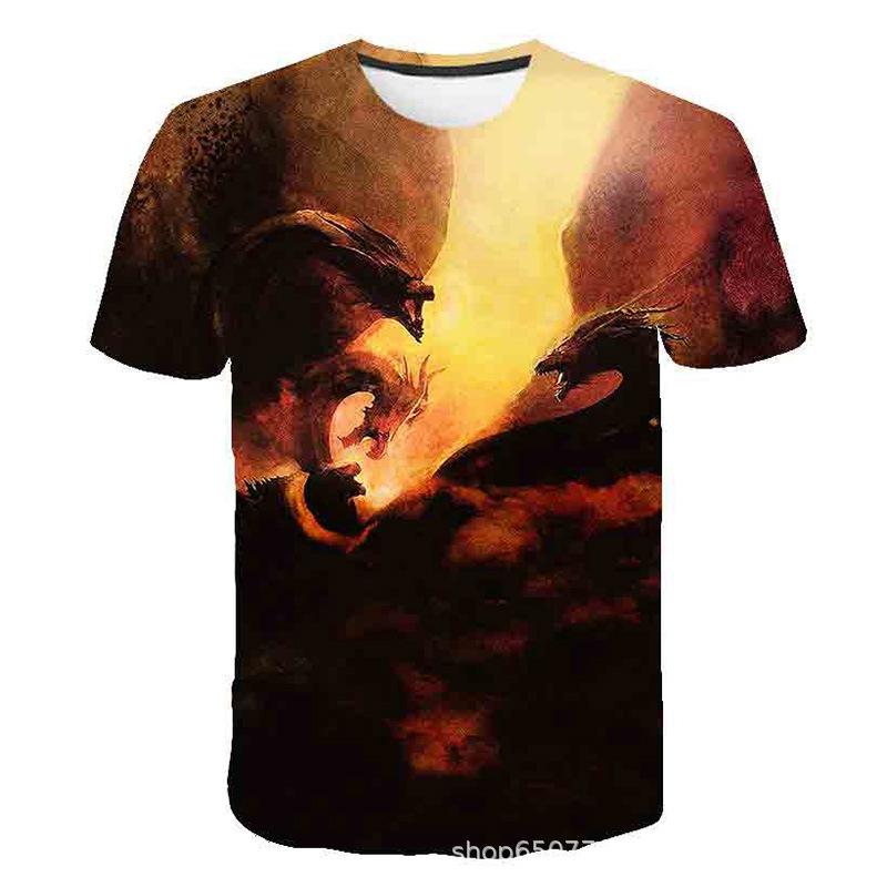 Summer Short Sleeved T-shirt Monster Series 3D Printed Casual T-shirt