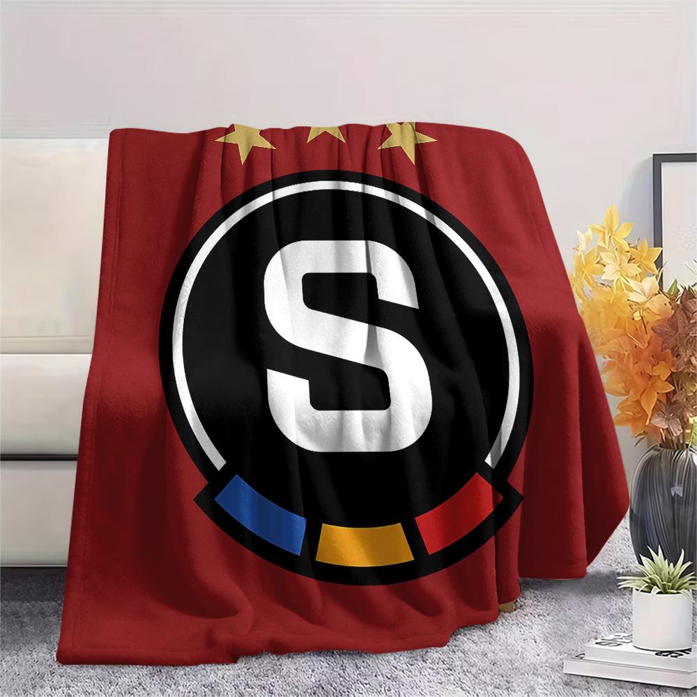 AC Sparta Praha Print Flannel Blanket, High quality Comfortable for All Seasons, Home Decor, Warmth and Comfort, Perfect for Christmas Gifts