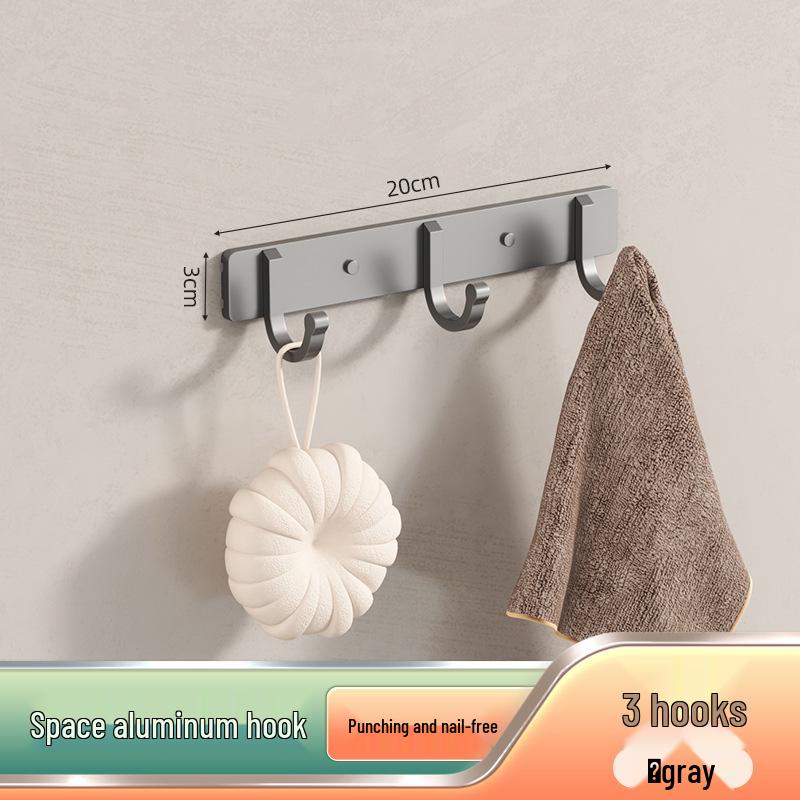 Punch-Free Kitchen Wall-Mounted Stainless Steel Hook for Pot Lids, Spatulas, and Spoons.