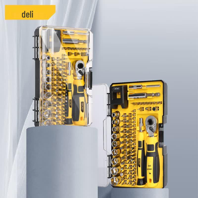 Deli 75-in-1 Precision Electronic Repair Ratchet Screwdriver Set