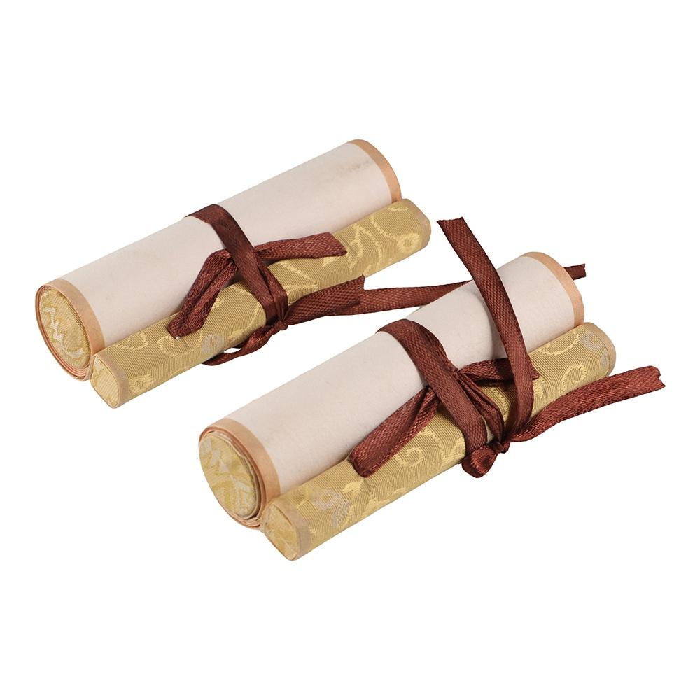 Self-made Gifts Gilded Rice Paper Scroll Calligraphy Mounting Scroll  Office Home Decor