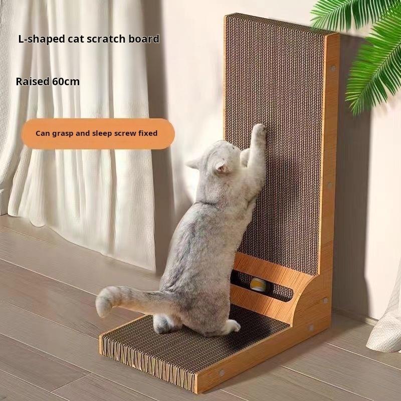 Kratzbaum für Katzen Kratzbrett für Katzen Holz Kratzpfosten Möbel Kratzspielzeug zum Krallenschleifen