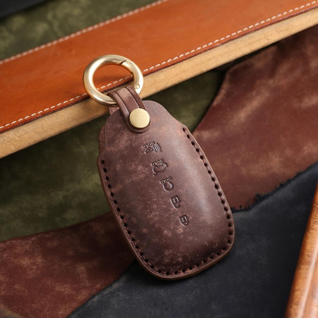 Customized Key Cover Is Suitable for Modern Fista Car Key Cover, Purely Handmade High-end Leather Car Key Bag.