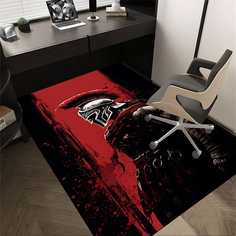 

1pc Spartan Warrior Carpet, Office Rug Outdoor Mat Home Decor Area Carpet Festival 60cm by 90cm