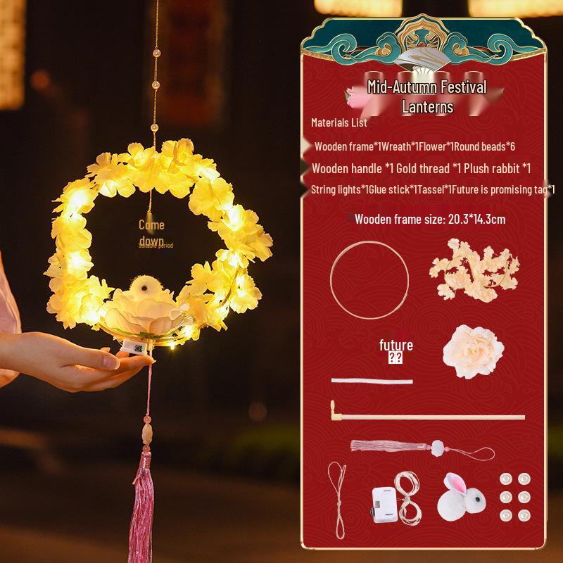 DIY Luminous Lotus Lantern Kit: Handmade Hanfu Hanging Decoration for Kids