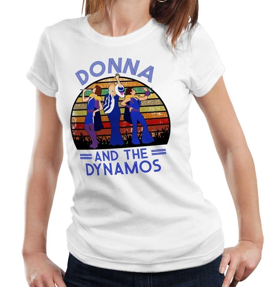 Donna And The Dynamos Tshirt Semi Fitted Ladies Mamma Mia Music S