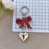 Y2k Key Chains Cute Acrylic Bowknot Pendant Keyring Red Bow Key Chain High Quality Heart Pendant Keychain For Car Decoration