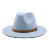 Men'S And Women'S Top Hat Flat Edge Straight Edge Suede With Accessories Woolen Jazz Hat