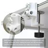 White Metal Universal Clamp Bracket - 1/2 Inch 4 Hole Table Mount for Magnifying Lamp, Microphone, Scissor Boom Arm & Desk Accessories
