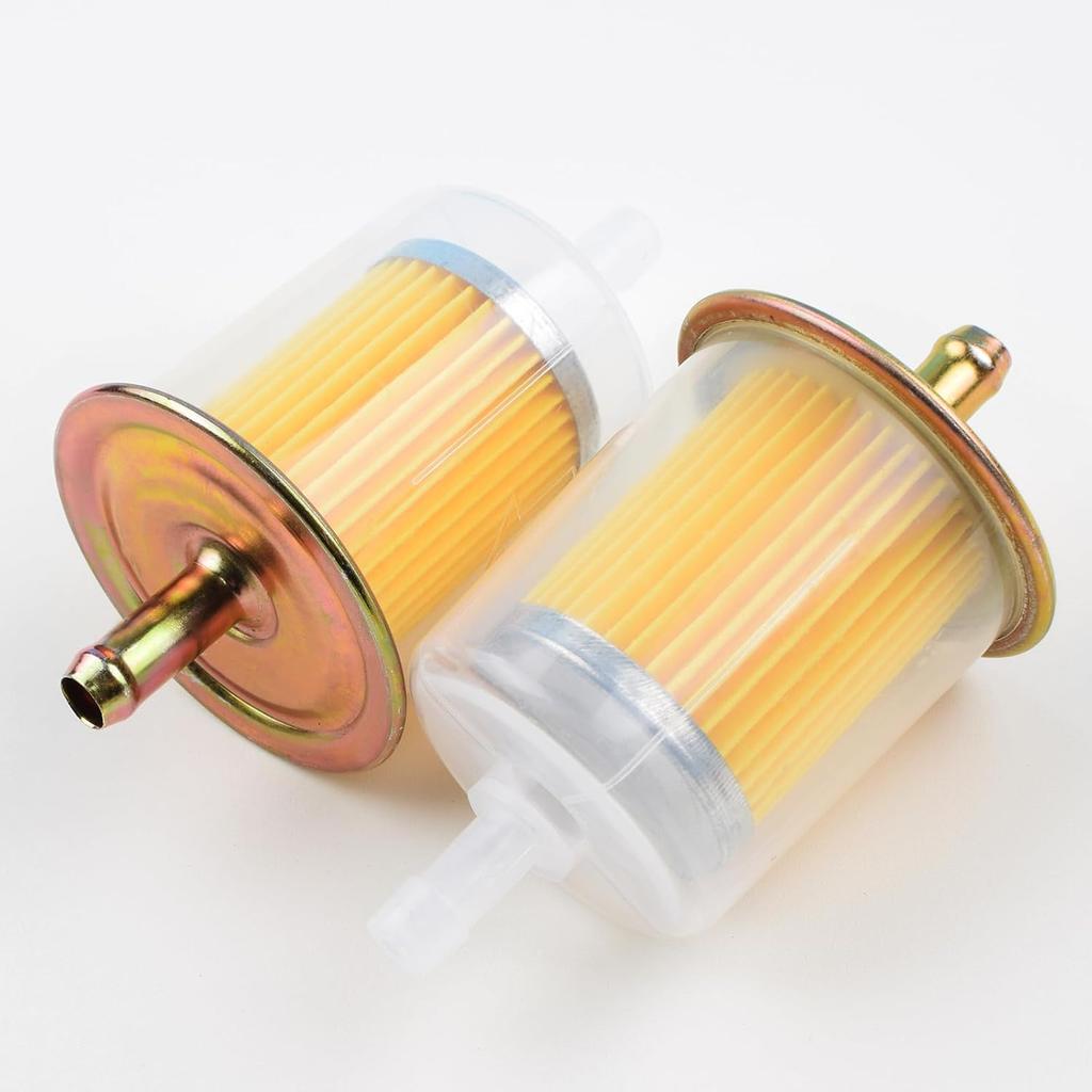 5Pcs 5/16” Universal Fuel Filters With 10Pcs 8Mm Hose Clamps Gas Inline Fuel Filters For Motorcycles, Cars, Trucks