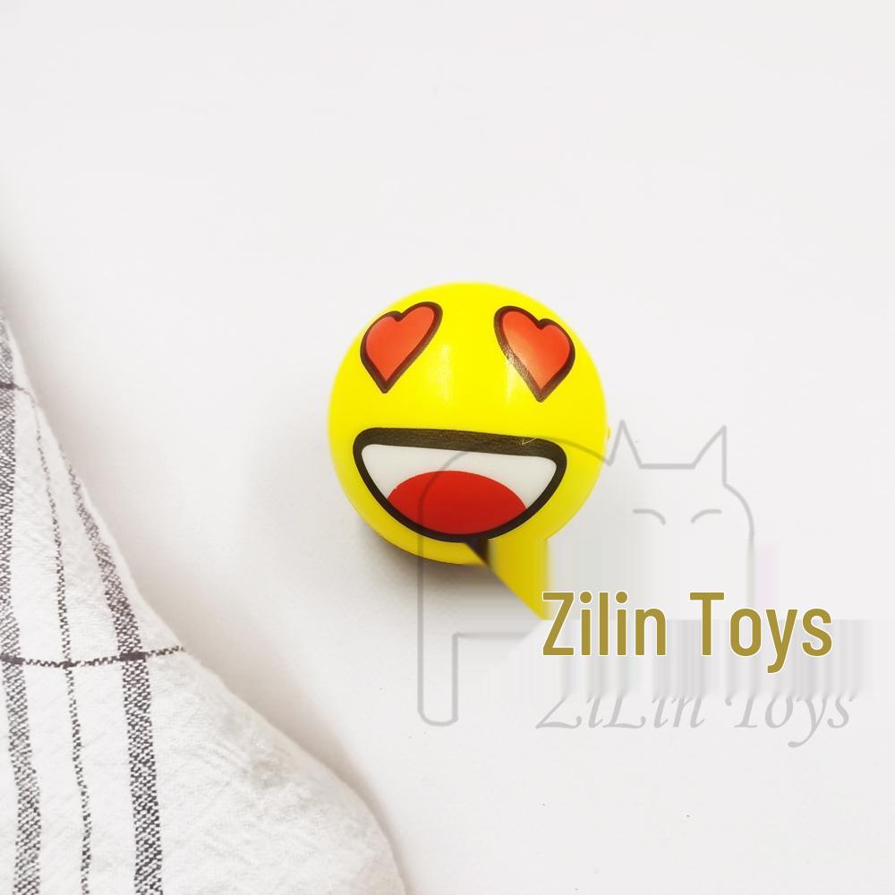 Jucărie Bilă Decompresie 63mm Față Zâmbitoare Emoji Galbenă din Spumă PU