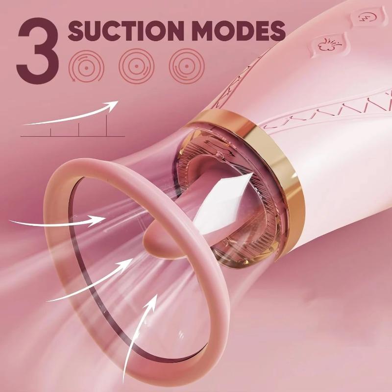 2026 Portable Clitoral Sucking Vibrator Nipple G-spot Sucker Rapid Orgasm Tongue Vibrator 3 Sucking 9 Licking Patterns Female Masturbator Waterproof