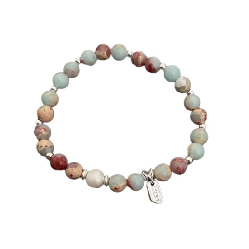 

Ожерелье-цепочка ручной работы, плетеное вручную, с бусинами из натурального камня и жемчужной подвеской для женской модной бижутерии