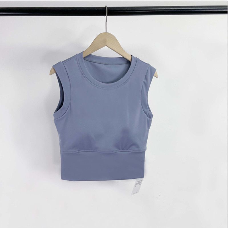 

Дышащая одежда для йоги Женский жилет Спортивный без рукавов Можно носить на улице Фитнес Бег Облегающий Эластичная лента Нагрудные подушечки Футболка Топ Rose Red L