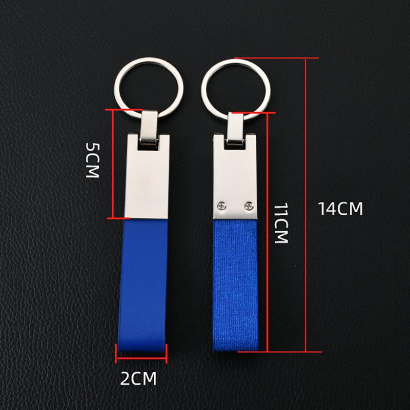1Pc Keychain Personalized Metal Leather Key Ring Car Accessories Gift