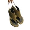Fashion Luxury Green Sandals  Leather Short Tube Flat Flip Flop Slippers Women's Outdoor Sandals Flat Heel Open Toe Women's Cool Boots