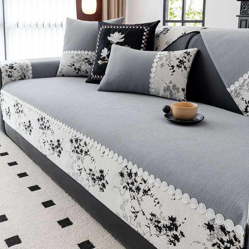 

Sofa cushion universal in all seasons 2025 new simple modern non-slip seat cushion one piece straight row leather sofa cover towel 30 * 50 waist pillowcase