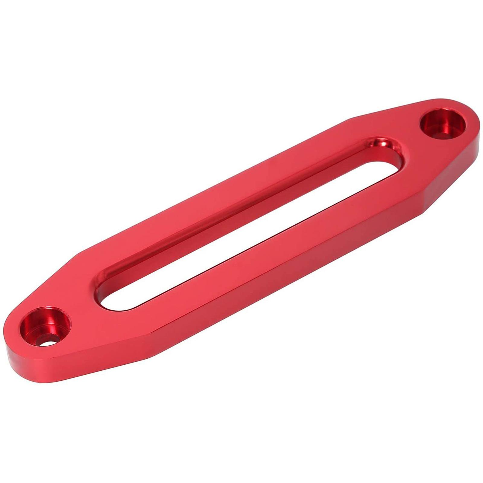 

10inch Billet Aluminum Hawse Fairlead for Synthetic Winch Rope Cable Guide 8000-15000LBs Capacity Off Road Adventure Use червоний