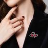 Red Rhinestone Love Heart Brooches Men Classic Valentine 'S Day Event Gathering Casual Brooches Pin Clothes Women Clips Giveaway GiftsClassic Jewelry