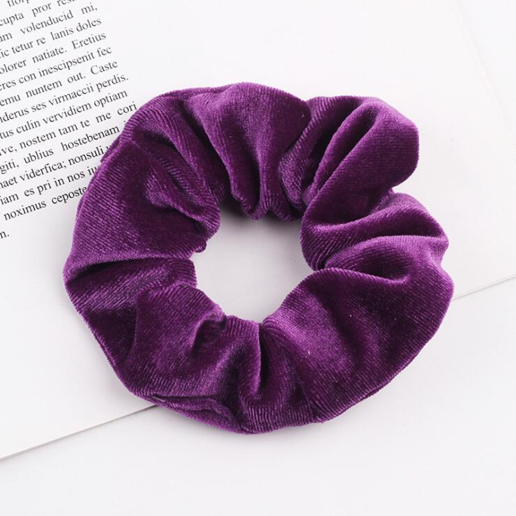 Elegant Velvet Hair Ring Scrunchie Women Girls Elastic Hair Rubber Bands Gum Accessories Tie Hair Rope Ponytail Holder Headdress