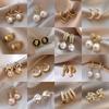S925 Silver Pearl Stud Earrings for Women Light Luxury Elegant Unique Versatile 2025 Autumn Winter Ear Jewelry