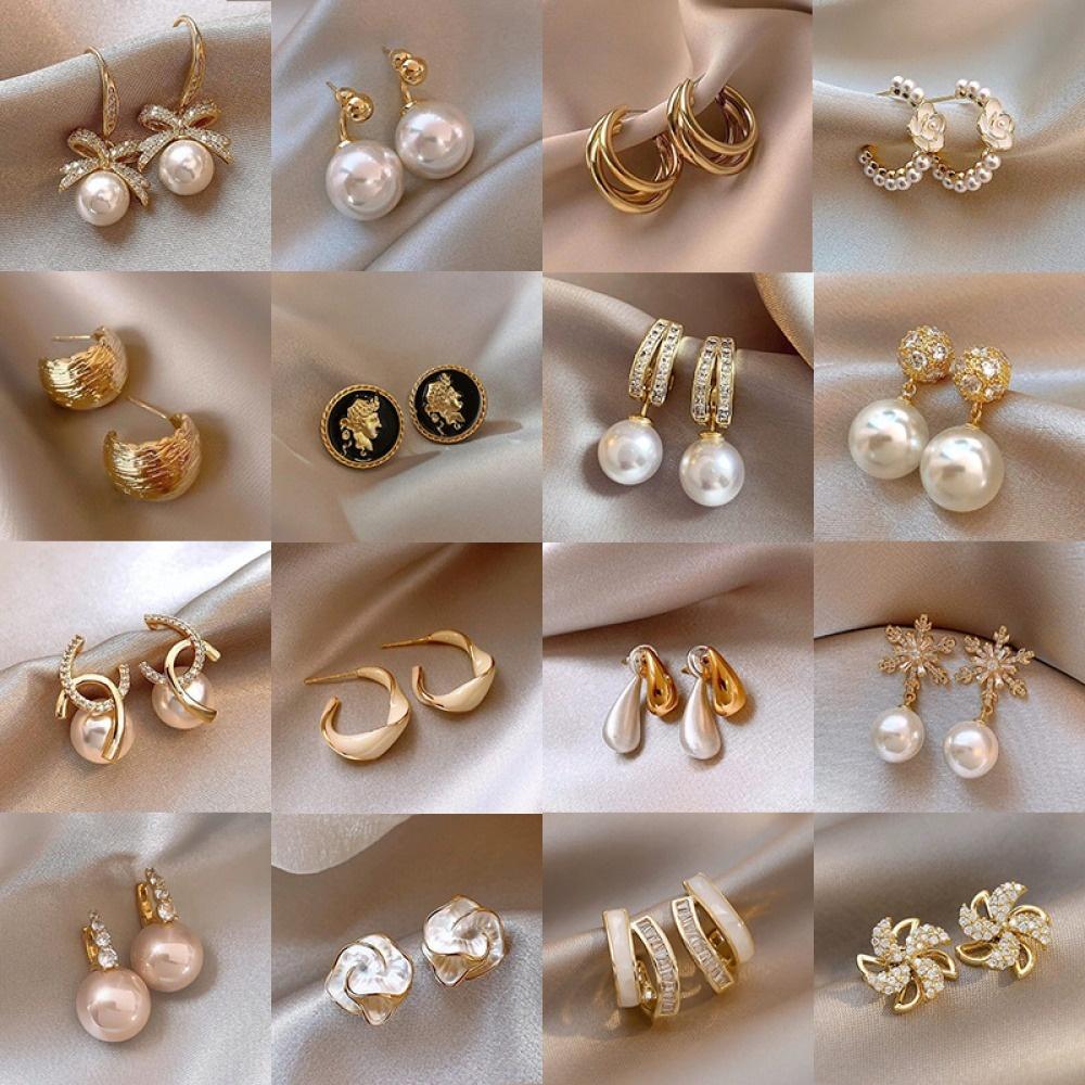 S925 Silver Pearl Stud Earrings for Women Light Luxury Elegant Unique Versatile 2025 Autumn Winter Ear Jewelry