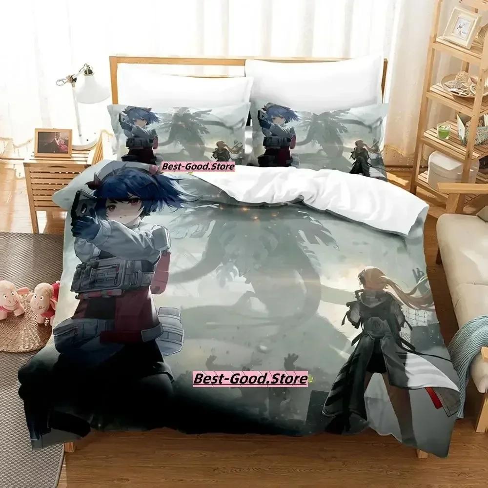 Spel Girls Frontline Anime Kawaii Tryckt Sängset Påslakan Örngott Sängkläder Sänglinne Lakan Täcke Drottning King Size