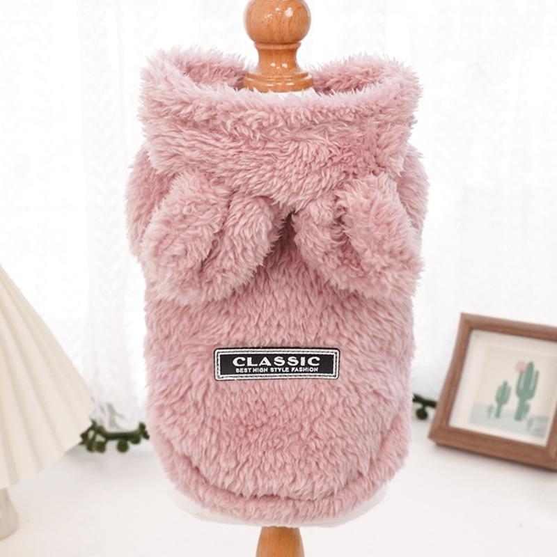 Pet Dog Clothing Autumn and Winter Hooded Jackets French Fighting Cat and Dog Clothing Supplies Cat Clothing
