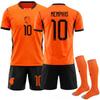 Conjunto de Camiseta de Entrenamiento Local Países Bajos para el Mundial 2026 para Adolescentes, Niños y Adultos, Equipaciones de Fútbol MEMPHIS #10