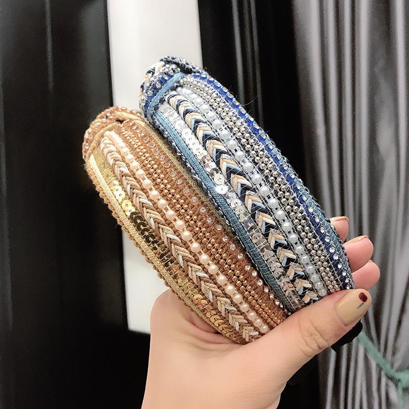 New Knotted Headbands for Women Headdress Girls Vintage Hair Bands Cloth Wide Hairband Soft Hair Hoop Hair Accessories Headwear
