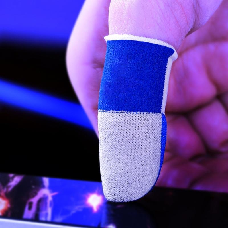 1 Pair Finger Sleeves Thumb Fingertip Covers Anti Slip Luminous Finger Gloves for Mobile Games Sweatproof Thumb Sleeve