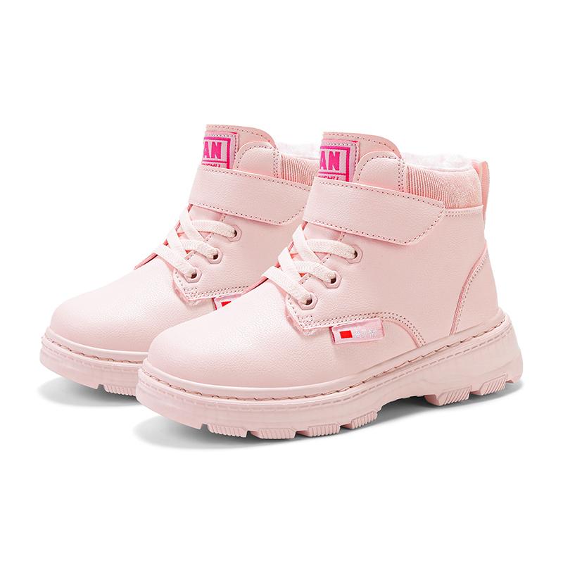 28-40 Kid s Winter Boots  Plus Velvet Plus Cotton Snow Boots Outdoor High Warm Girls Winter Boots  Kids Winter Boots 29 розовый