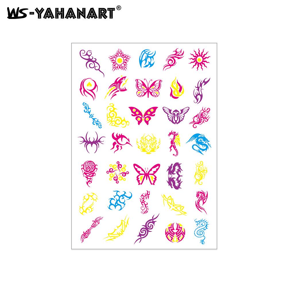 Creative Fluorescent Waterproof Full Arm and Face Tattoo Sticker