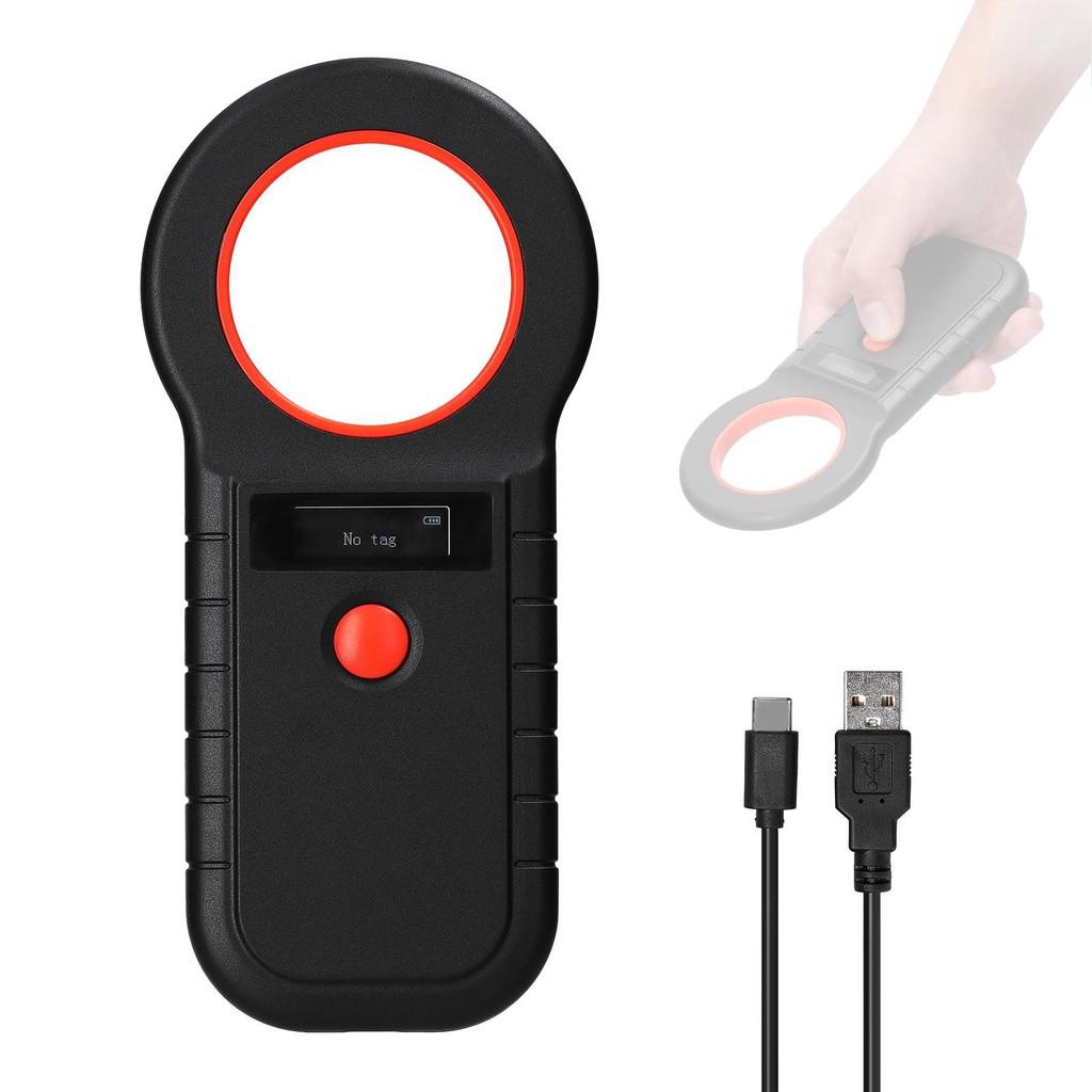 Перезаряжаемый сканер меток животных Считыватель микрочипов для домашних животных Сканер Беспроводной RFID Ручной сканер чипов