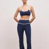 New Contrast Color Sexy Back Sports Yoga Suit Women's Fitness Sports Flared Pants Pilates Two-piece Set