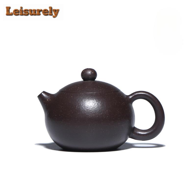150ml Elegant Yixing Purple Clay Teapots Artists Handmade Xishi Pot Raw Ore Black Gold Mud Kettle Zisha Tea Set Drinkware Craft