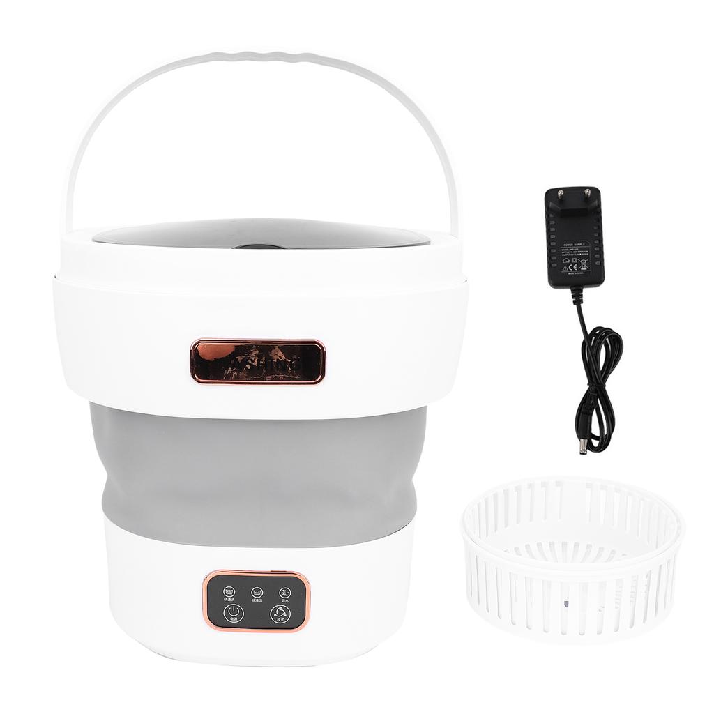 Portable Washing Machine 12L Mini Foldable Washer Gentle Spin Dry Automatic Drainage for Apartments Dormitories Hotels