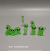 Cute 8Pcs Glow In The Dark Alien Figurines Luminous Ghost Elf Mini Figurines Desktop Landscape Relief Mood Calming Ornaments