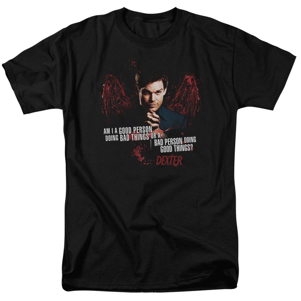 Dexter - Good Bad - Adult Unisex Short Sleeve T-Shirt - Black XL