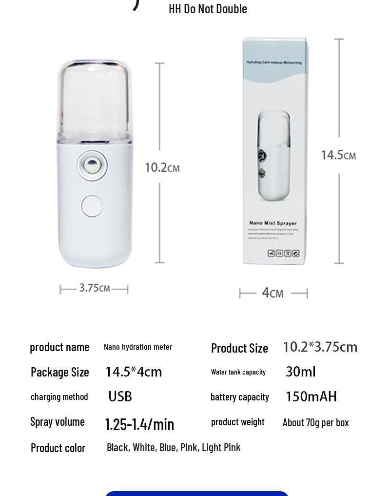 Rechargeable Nano Hot & Cold Spray Hydrator: Portable Winter Skincare Device for Moisturizing & Personal Care