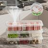 Thick Transparent Food Preservation Box with Compartments for Freezer and Fridge Storage