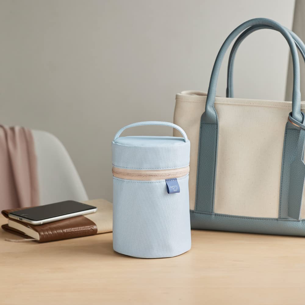 Zojirushi Soup Jar Pouch S Size SW-PB01-HL Insulation Upgrade Cutlery Pocket Handle Washable Ice Gray