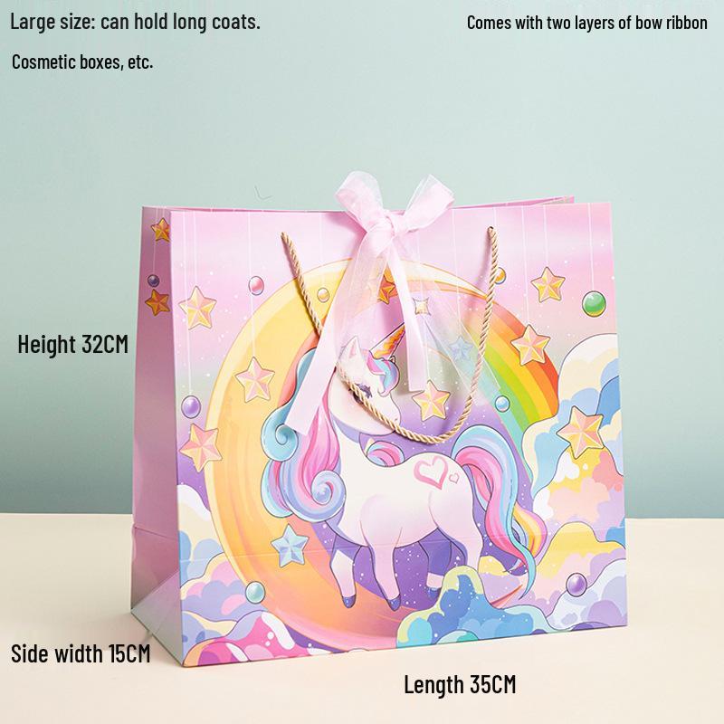 Мечтательный мультяшный подарочный пакет «Единорог» для вечеринок, дней рождений и праздников